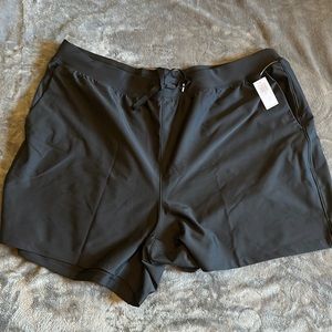 Old navy, high waisted, power soft, 5in, loose style bike shorts, 2Xl, Black